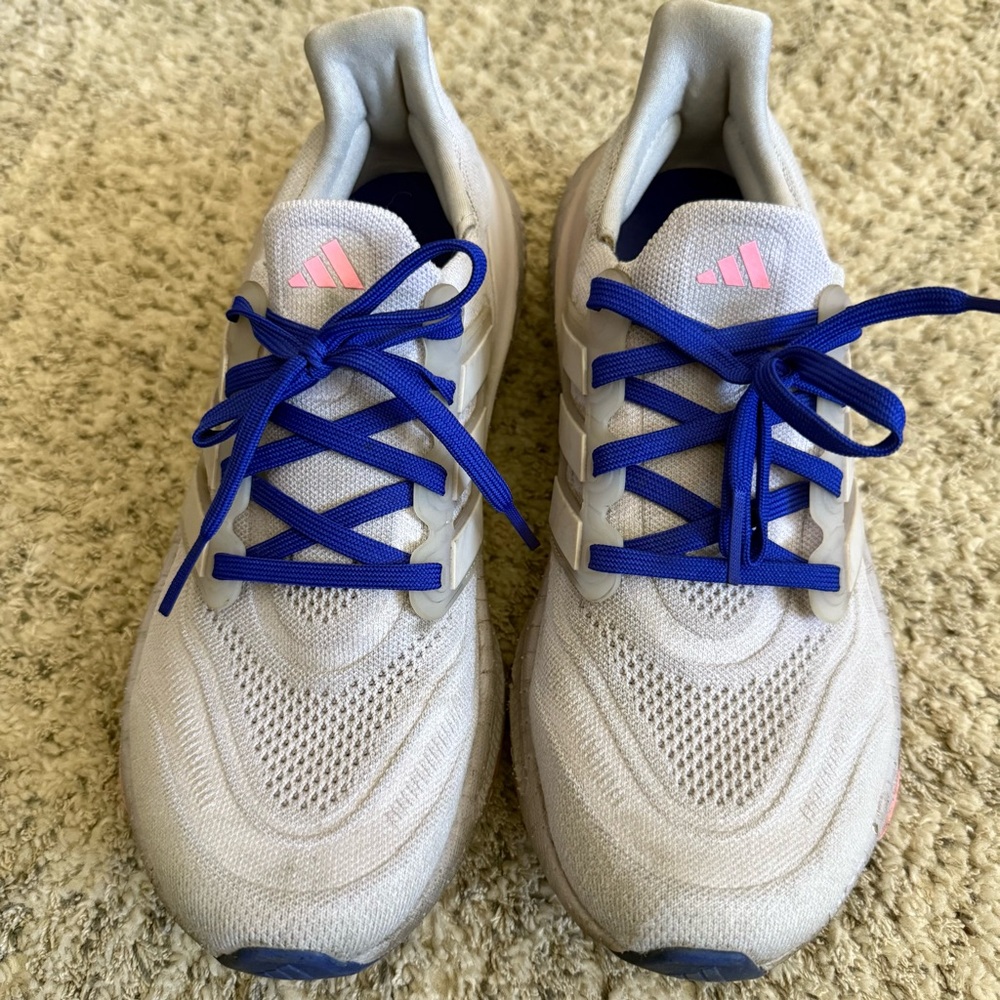 Adidas Lightboost Running Sneakers in Light Purple - Size 8.5